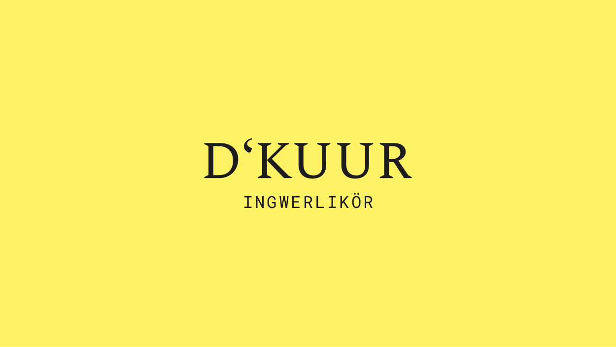 logo and liquertype on Ingwerlikör label color