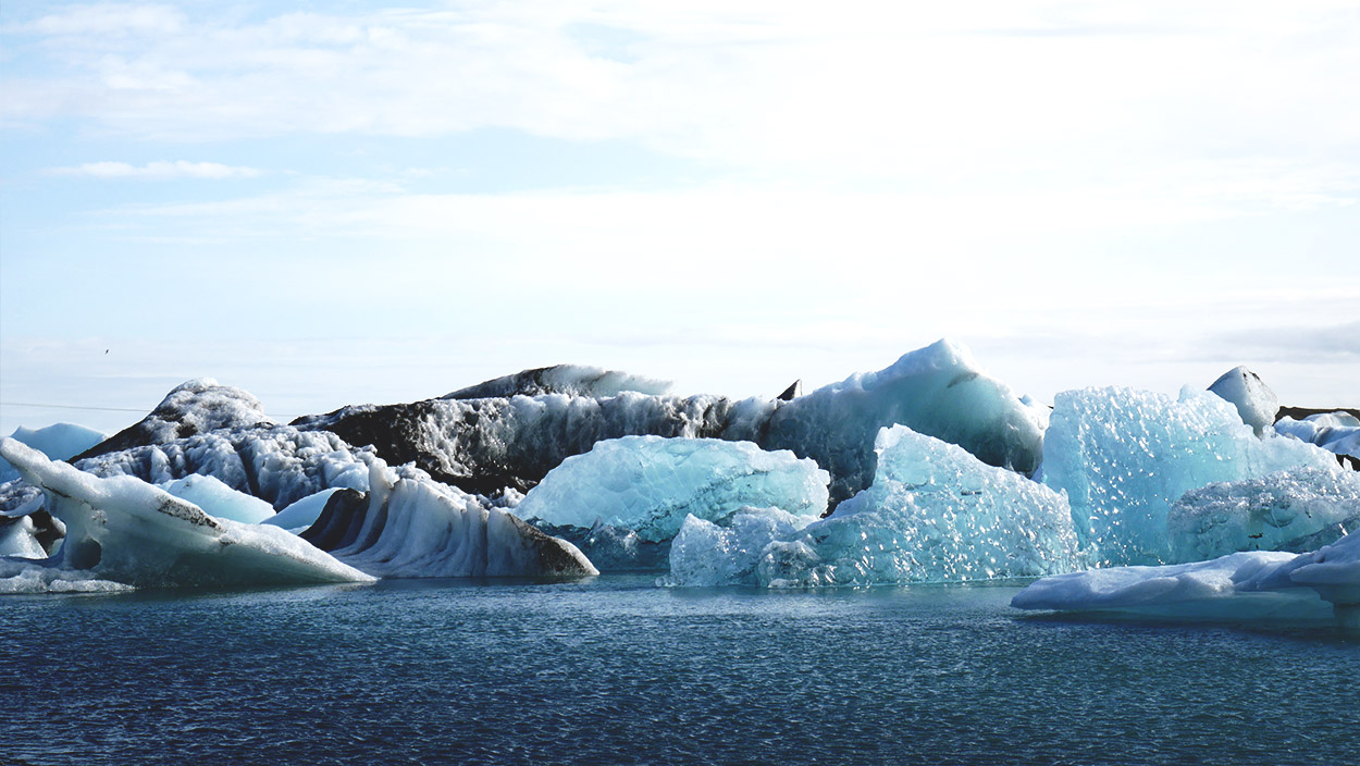 deep blue icebergs